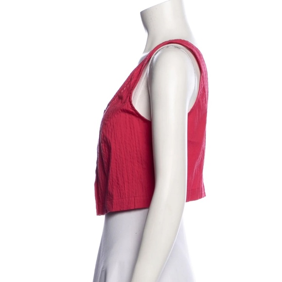 Pink Ilana Kohn bean sleeveless button top - Picture 2 of 3